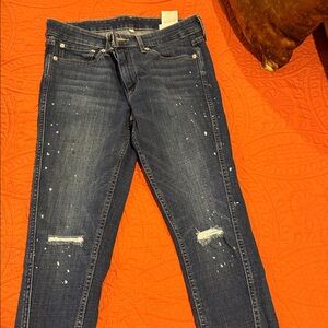 2 PAIR Levis Distressed 711 Skinny ankle Blue Jeans
